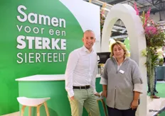 Marco van der Sar en Yvonne Watzdorf van Bloemen Bureau Holland lieten één geluid horen op deze Trade Fair, "Samen voor een sterke sierteelt".
